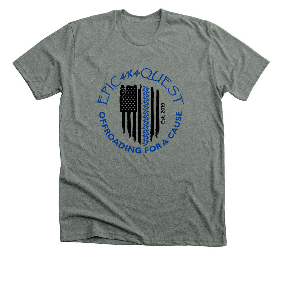EPIC 4x4 Quest Est 2019, a Deep Heather Premium Unisex Tee