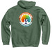 You Belong Here., a Military Green Pullover Hoodie (back-view)