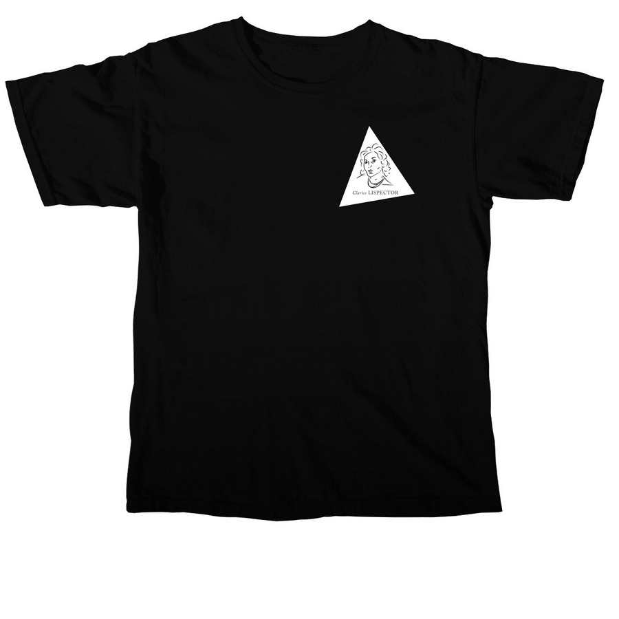 Clarice Lispector Reader (Triangle), a Black Comfort Colors Unisex Tee
