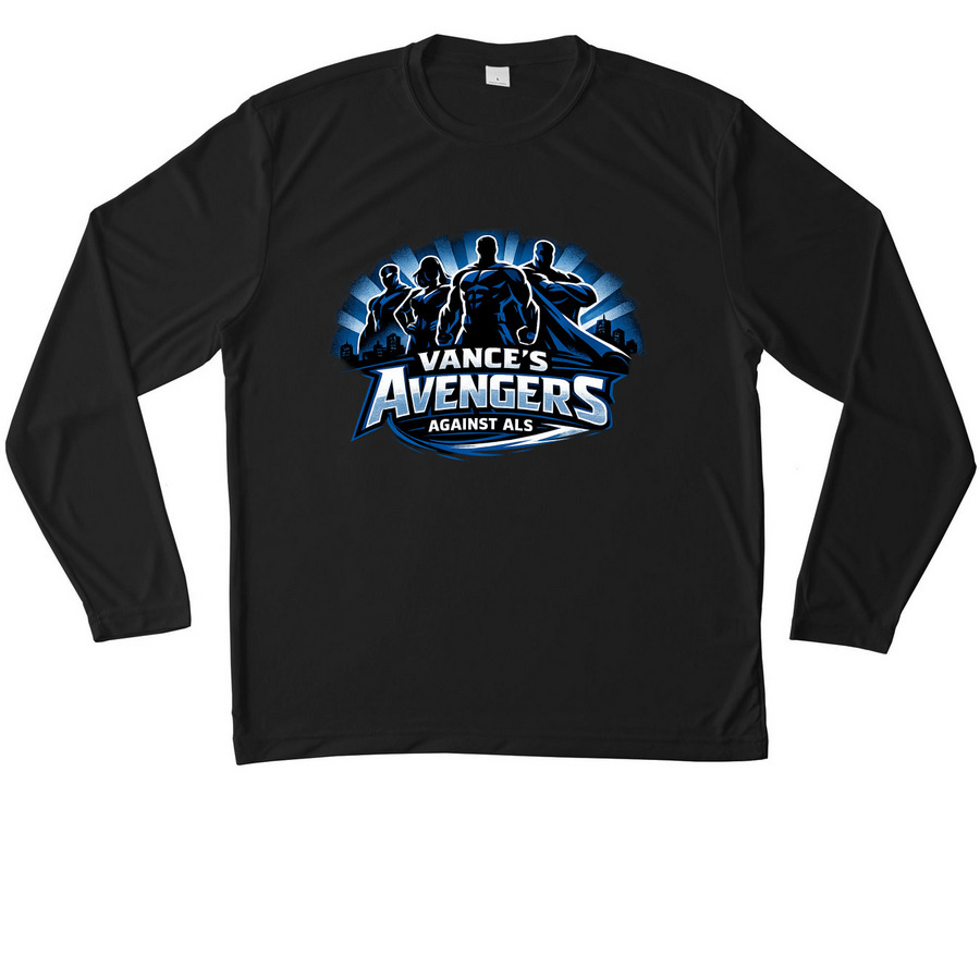 Unisex &nbsp;Long Sleeve Tee, a Black Unisex Performance Long Sleeve Tee