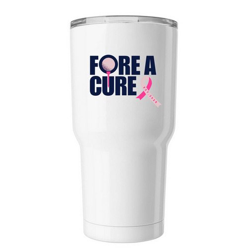 Fore A Cure, a White Insulated Tumbler