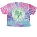 Grow through what you go through, a Cotton Candy Women's Tie Dye Cropped Tee
