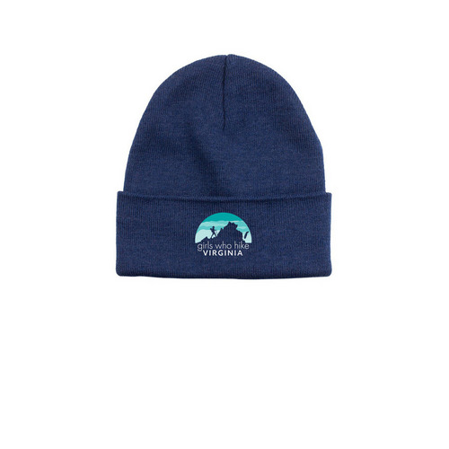 GWHVA Logo Beanie, a Azure Printed Base Camp Beanie