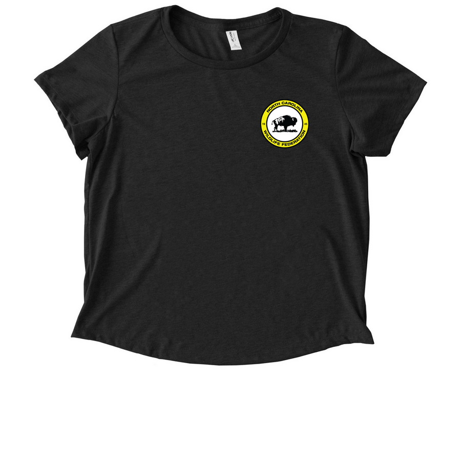 North Carolina Wildlife Federation, a Space Black Allmade Eco Triblend Women?s Scoop Neck Tee