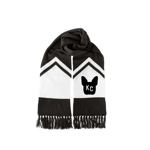 Two-Tone Gameday Scarf, a Black/ White Two-Tone Gameday Scarf