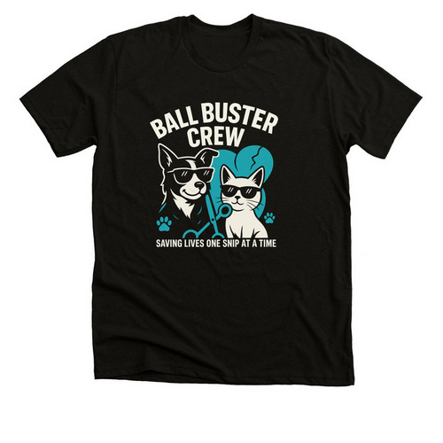 Ball Buster Crew&nbsp;, a Solid Black Blend Premium Unisex Tee