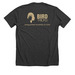 BirdTricks Uni, a Dark Grey Heather Premium Unisex Tee (back-view)