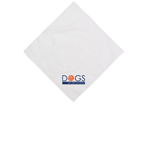 Dogs on Deployment Bandanas, a White Cotton Bandana
