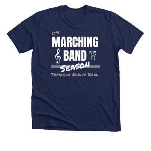 Marching Band Season, a Solid Navy Blend Premium Unisex Tee