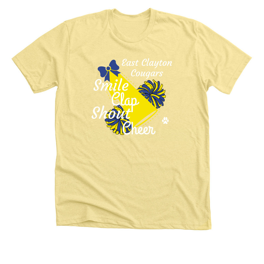 Cougars Cheer&nbsp;, a Heather Yellow Gold Premium Unisex Tee