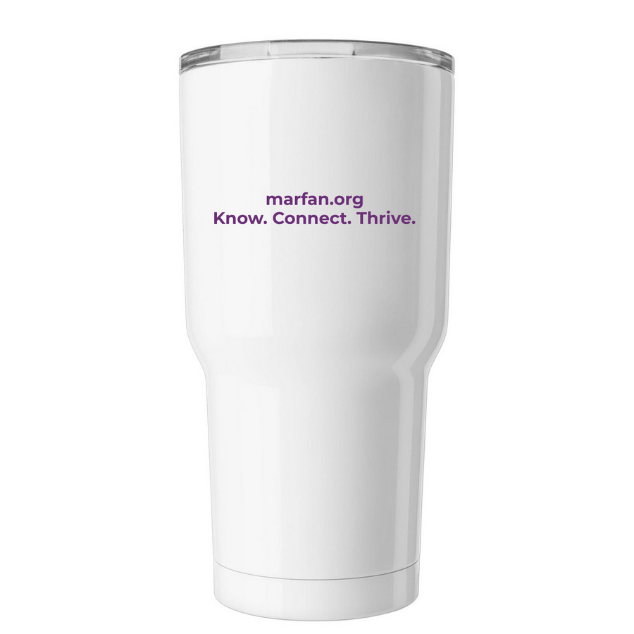 Global Virtual Conference 2026 Travel Cup, a White Insulated Tumbler (back-view)