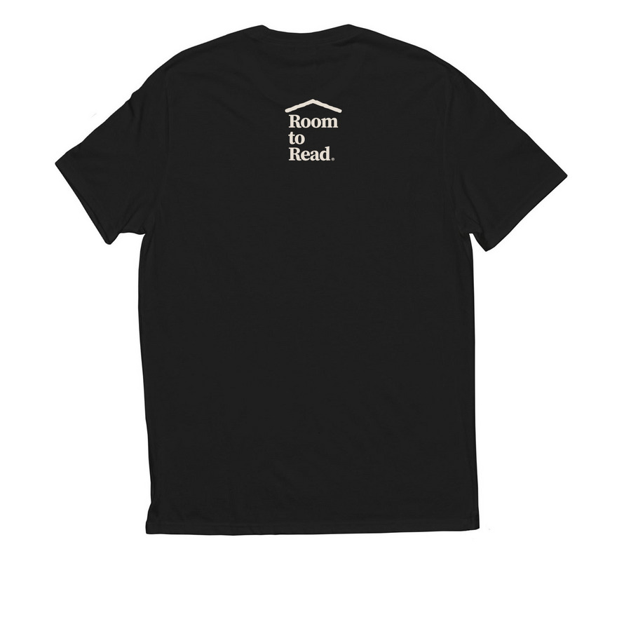 World Change Adult & Youth Styles, a Deep Black Allmade Eco Triblend Unisex Tee (back-view)