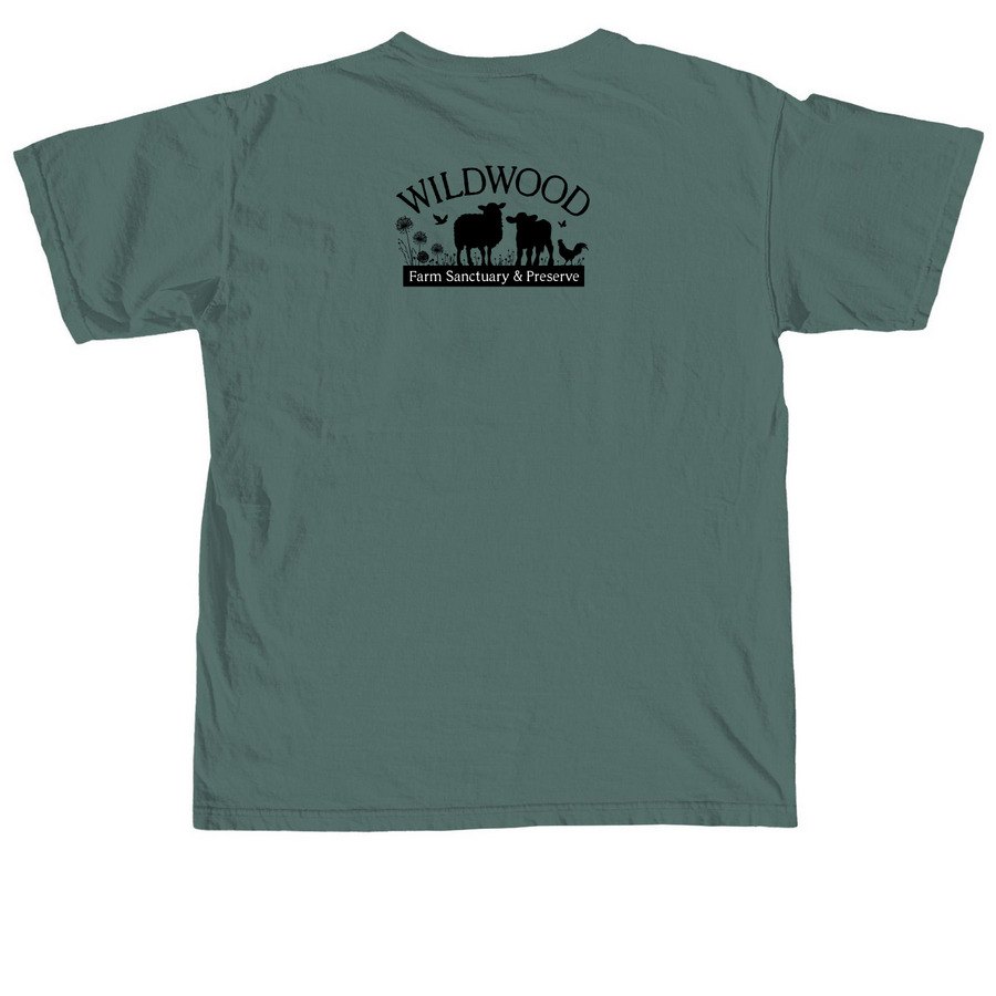 Love, Valentino, a Blue Spruce Comfort Colors Unisex Tee (back-view)