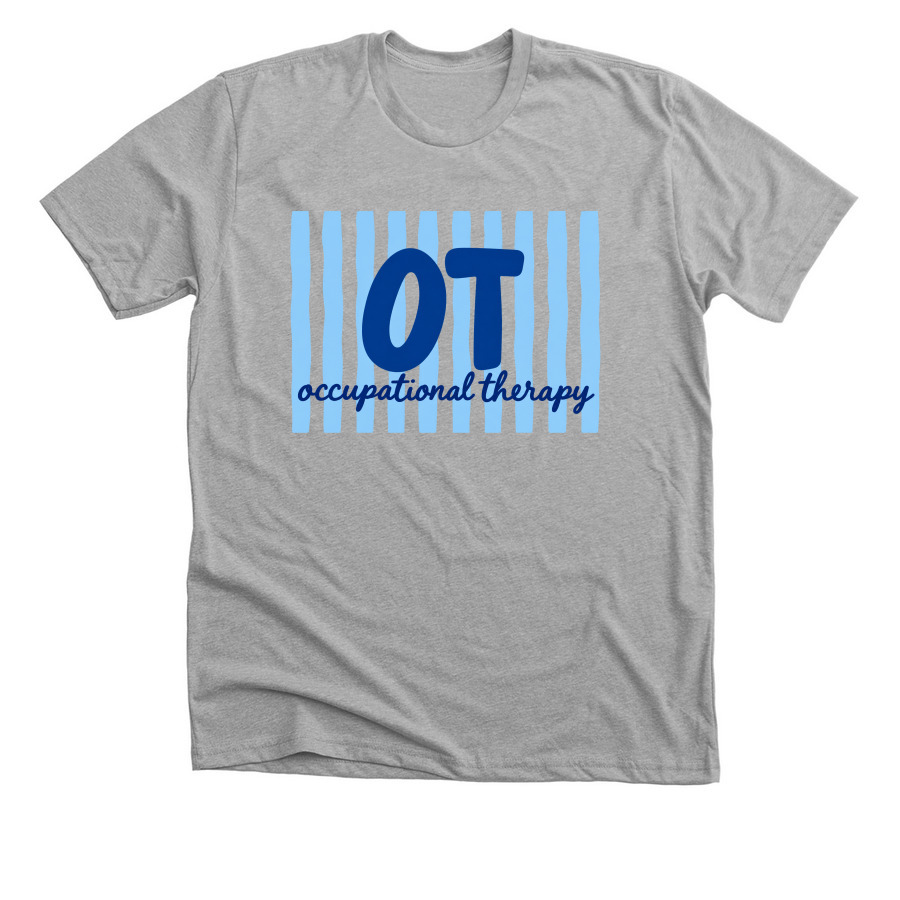 Blue Stripes OT, a Athletic Heather Premium Unisex Tee
