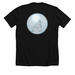 The Retro, a Solid Black Blend Premium Unisex Tee (back-view)