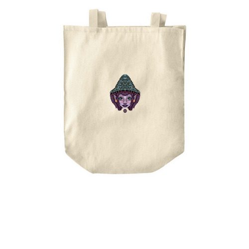 Mushroom Lady Totes, a Natural Over-the-Shoulder Shopping Tote Bag