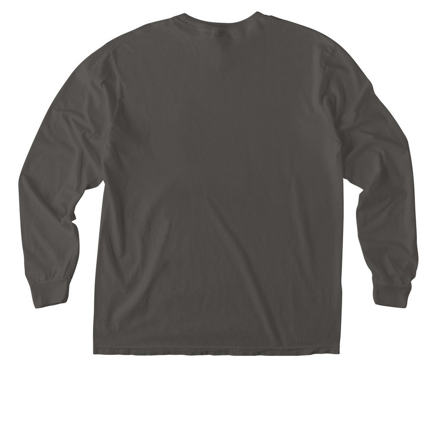 TugDuck Long Sleeve Pocket Shirt, a Pepper Comfort Colors Long Sleeve Pocket Tee (back-view)