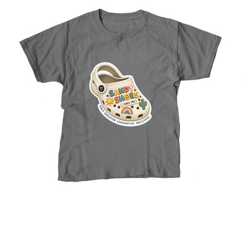 Youth: Sandy Shoes Since 1961, a Charcoal Youth Unisex Tee