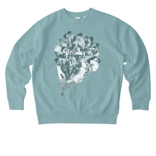 Hoyt Bouquet - Pebble Blue, a Pebble Blue Stanley/Stella Unisex Changer 2.0 Crewneck Sweatshirt