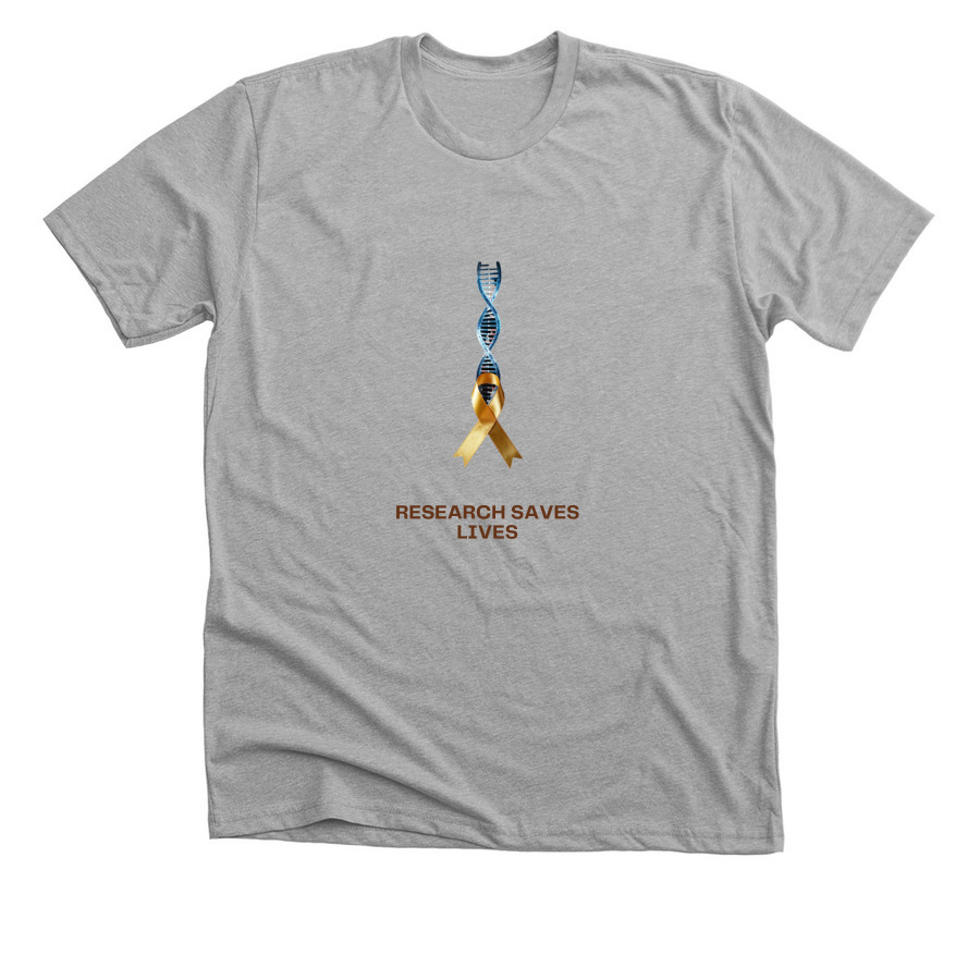 Research Saves Lives Shirt, a Athletic Heather Premium Unisex Tee