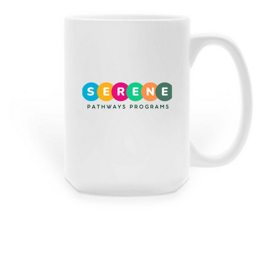 Serene Pathway Mug, a White Large Coffee Mug