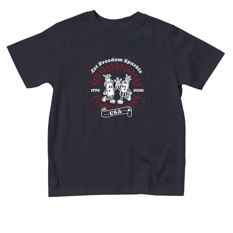 Let Freedom Sparkle! Toddler Shirt, a Navy Toddler Tee