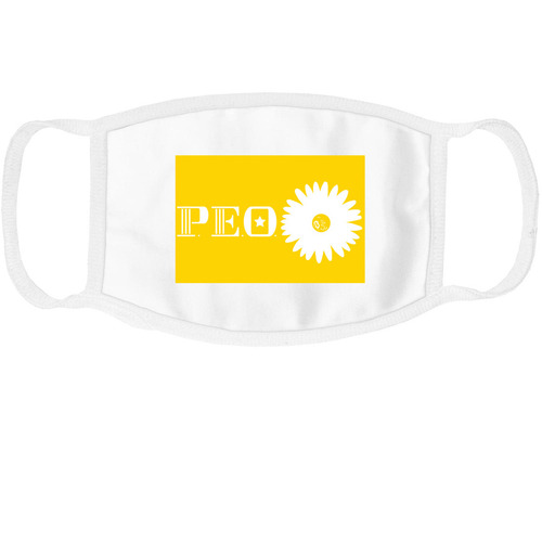 P.E.O Facemask, a White Cotton Face Mask