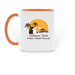 Petunia Rabbit Mug, a Orange Two-Tone Ceramic Mug (back-view)