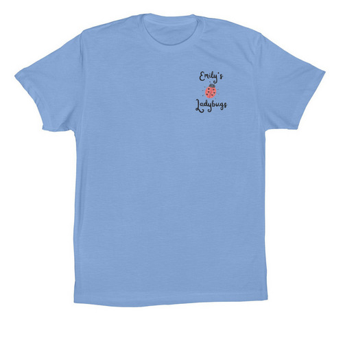 Emily's Ladybugs, a Carolina Blue Premium Cotton Tee