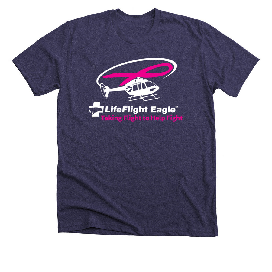 LifeFlight Eagle Breast Cancer 2023&nbsp;, a Heather Lapis Premium Unisex Tee