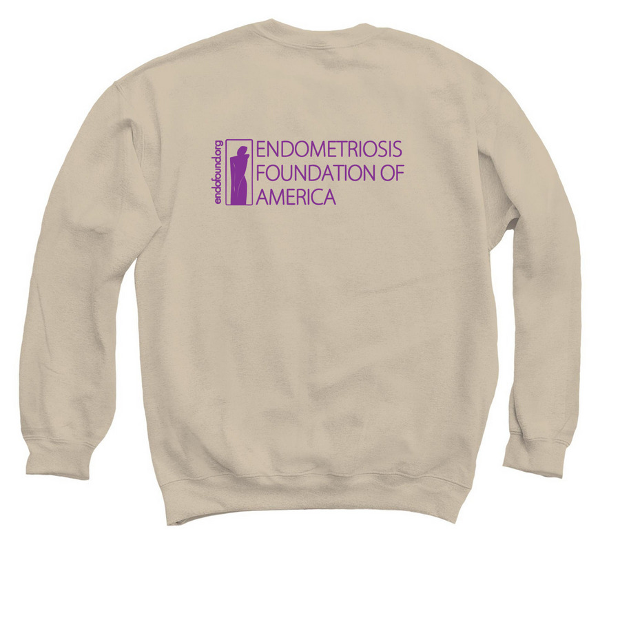 End Endo 5K Crewneck Sweatshirt, a Sand Crewneck Sweatshirt (back-view)