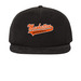 Manhattan Baseball Alternative Logo, a Black Printed Umpqua Snapback Cap