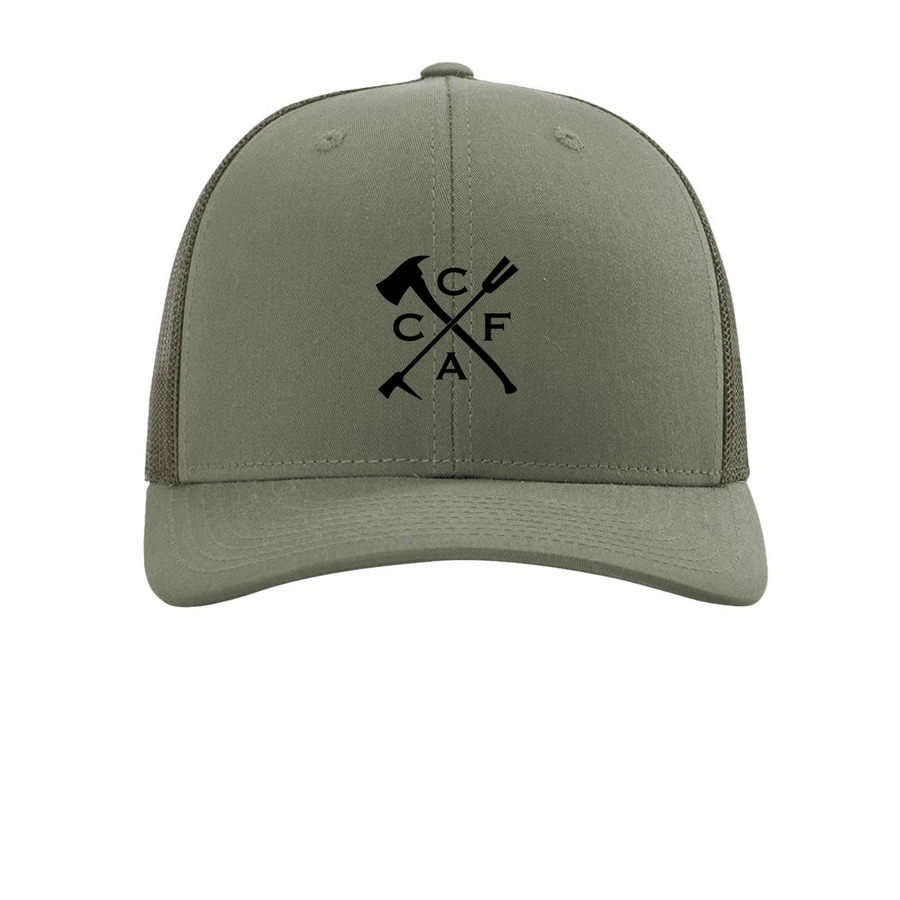 2026 CCFA hats, a Loden Printed Snapback Trucker Cap