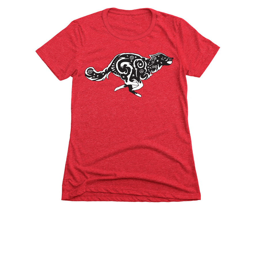 Flying High Nostalgia, a Red Women's Slim Fit Tee
