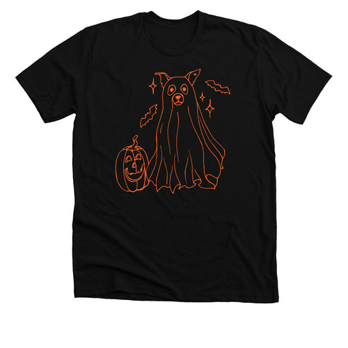 A Eugene Halloween, a Solid Black Blend Premium Unisex Tee