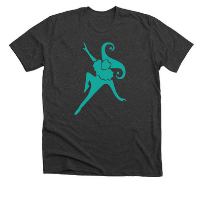 OBP Jester, a Dark Grey Heather Premium Unisex Tee