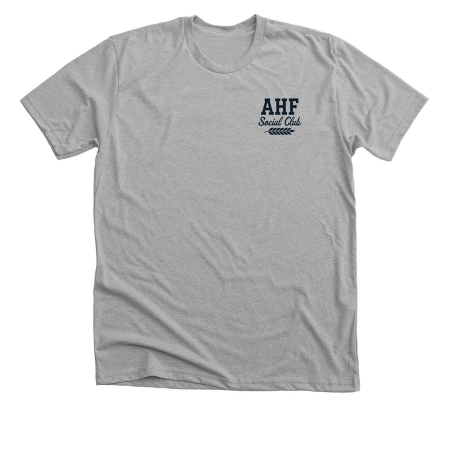 AHF Social Club, a Athletic Heather Premium Unisex Tee