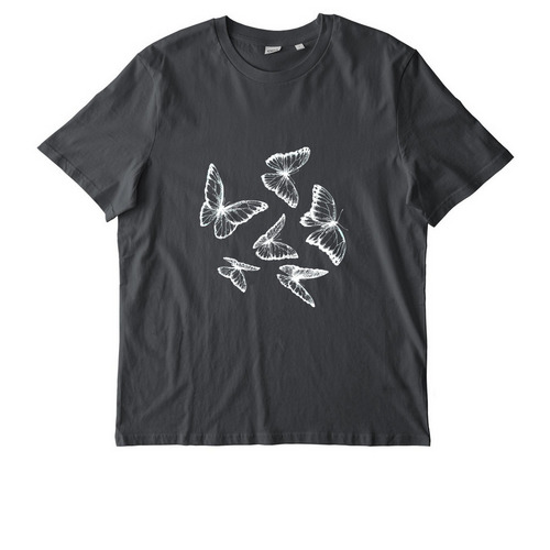 Flutter (White) - Butterfly Drawing By Holden, a Anthracite Stanley/Stella Unisex Creator 2.0 Tee