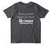 THE GEOFIGHT T-SHIRTS, a Anthracite Stanley/Stella Unisex Rocker Tee (back-view)