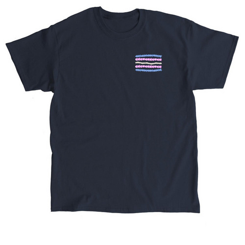 2026 Pride Lei Cotton Shirt, a Navy Classic Unisex Tee