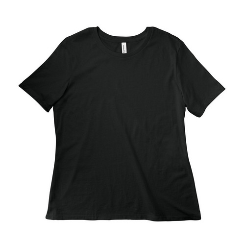 Back Only Design -Women's, a Vintage Black Women?s Relaxed Cotton Tee