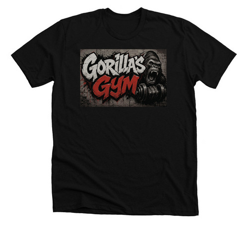Gorilla?s Gym, a Solid Black Blend Premium Unisex Tee
