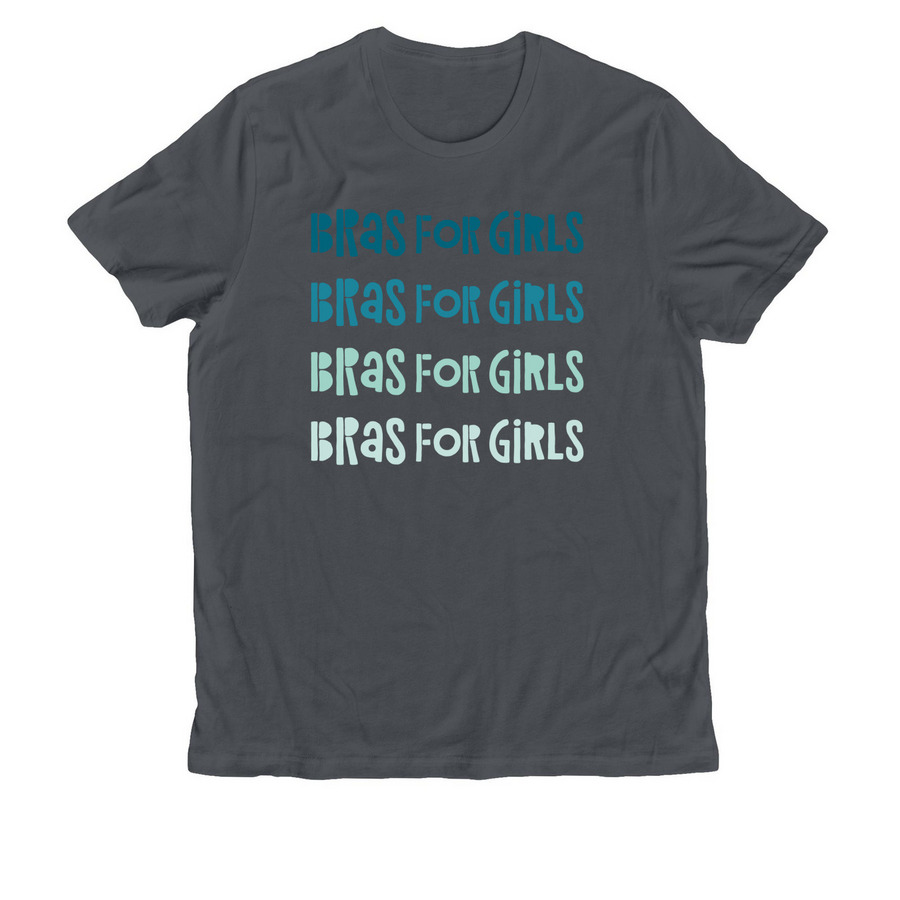 Bras for Girls - Ombre Logo, a Terrain Grey Allmade Organic Cotton Unisex Tee