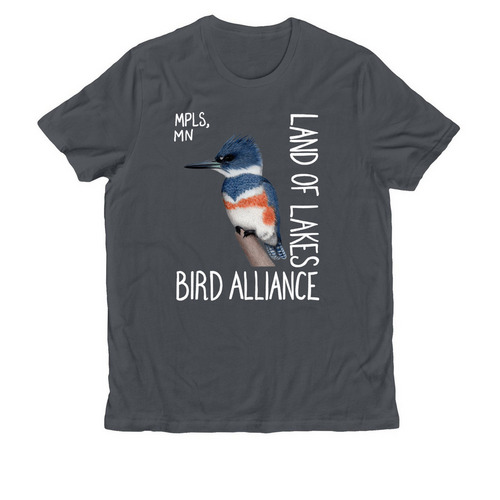 Belted Kingfisher, a Terrain Grey Allmade Organic Cotton Unisex Tee