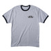 Philly vs Everybody (corner logo), a Athletic Heather/ Jet Black Cotton Ringer Tee