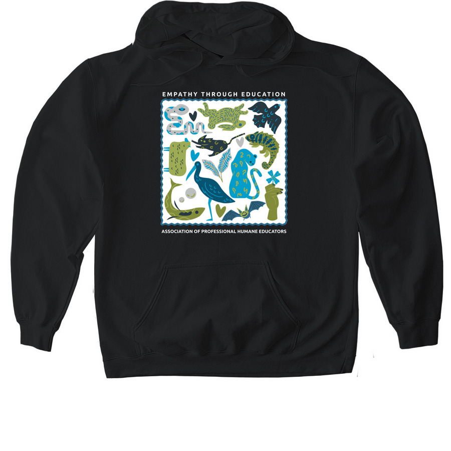 Empathy Through Education Stamp Apparel, a Black Gildan Softstyle Pullover Hoodie