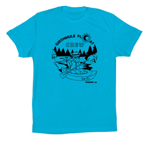 GIRTHMULE Float Crew Summer '26, a Turquoise Premium Cotton Tee