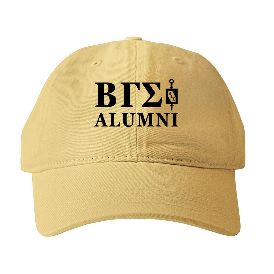 BGS Alumni Hat, a Mustard Printed Pigment Dye Baseball Cap