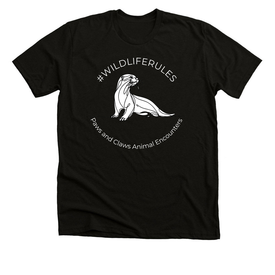 Wildlife Rules Otter, a Black Heather Premium Unisex Tee