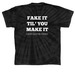 Fake It Til' You Make It, a Black Classic Tie Dye Tee (back-view)